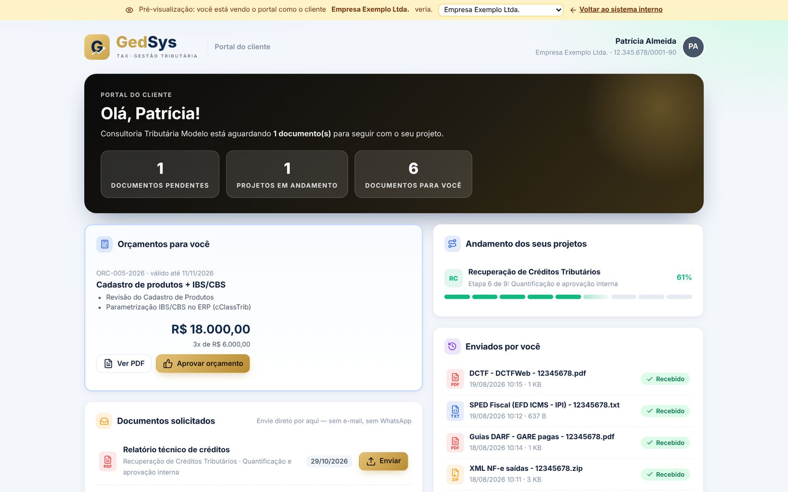 Portal do cliente